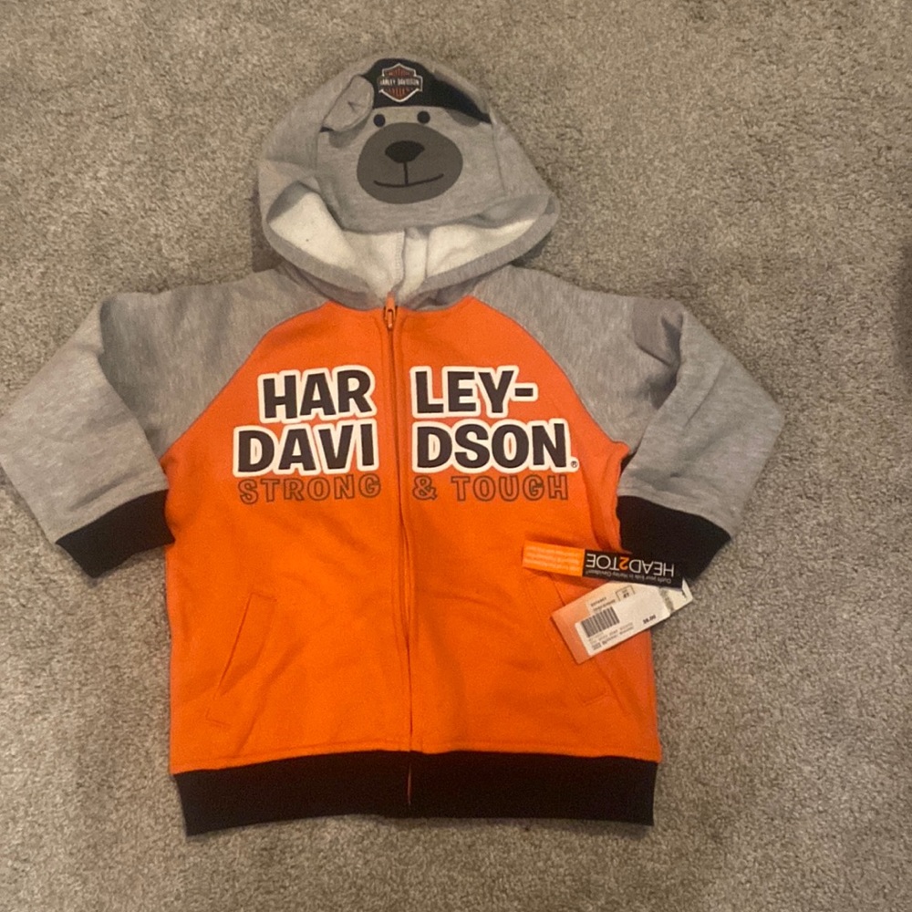 Boys Harley Davidson hooded sweatshirt